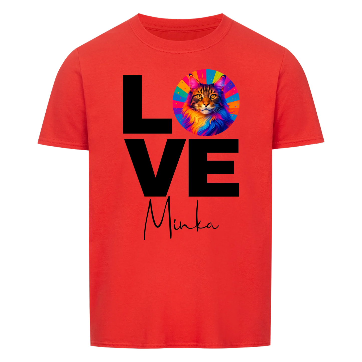 Personalisiertes Katzen-Shirt "Popart Love"