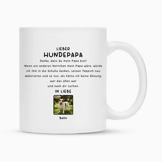 Personalisierte Tasse "Hundepapa"