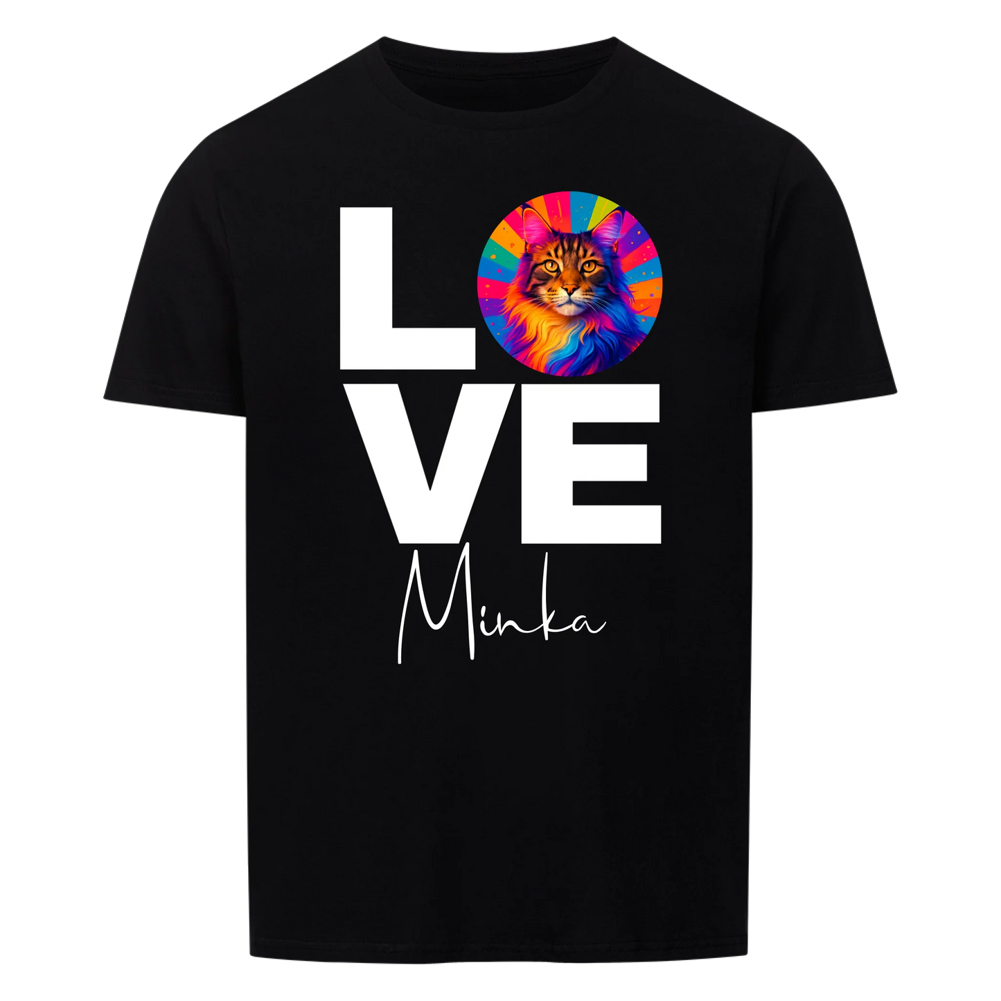 Personalisiertes Katzen-Shirt "Popart Love"