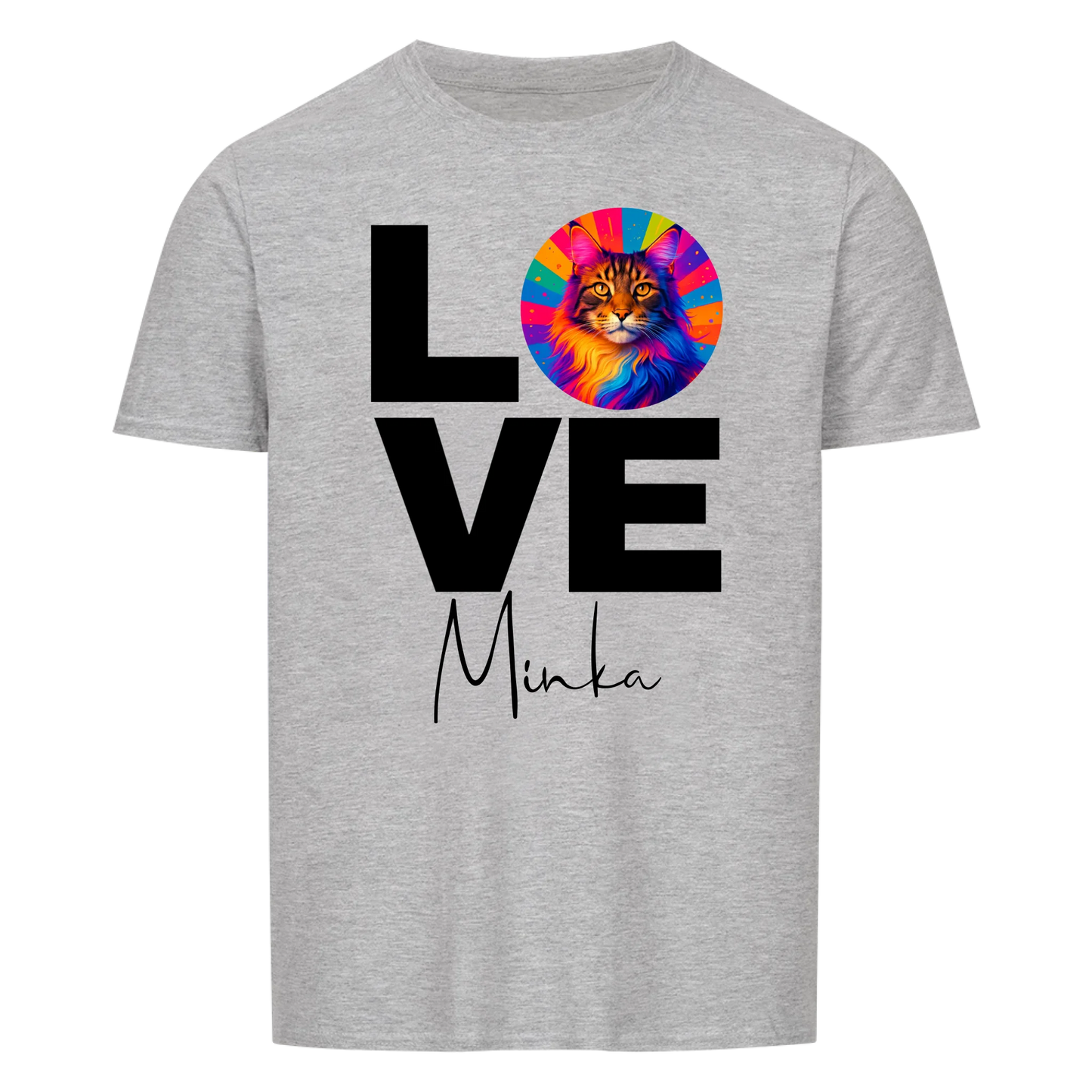 Personalisiertes Katzen-Shirt "Popart Love"
