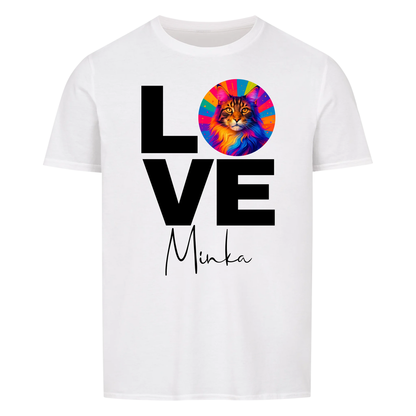 Personalisiertes Katzen-Shirt "Popart Love"