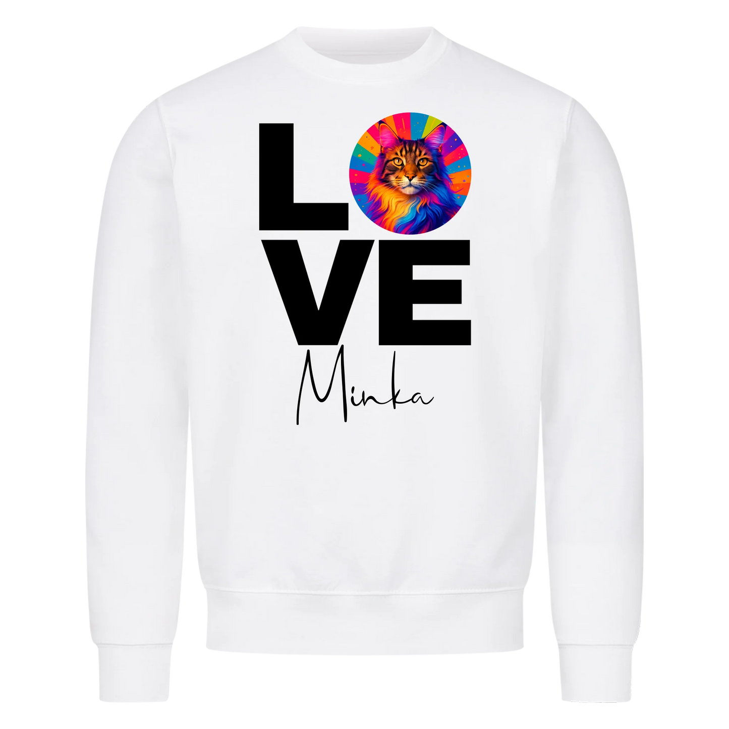 Personalisiertes Katzen-Sweatshirt "Popart Love"
