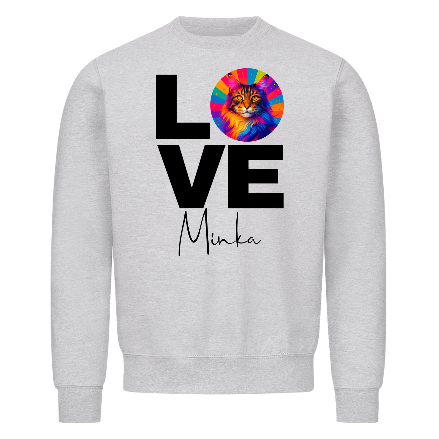 Personalisiertes Katzen-Sweatshirt "Popart Love"