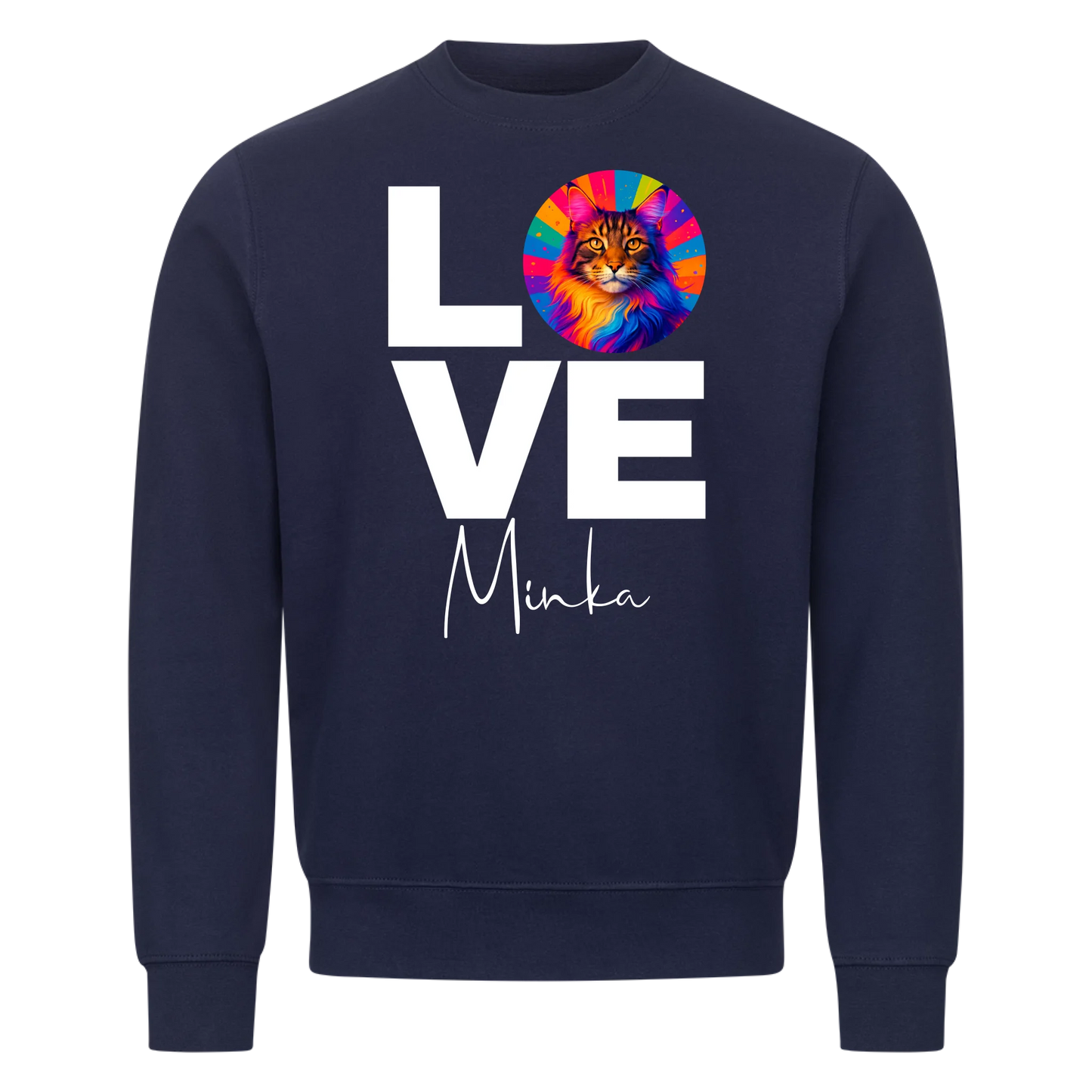 Personalisiertes Katzen-Sweatshirt "Popart Love"