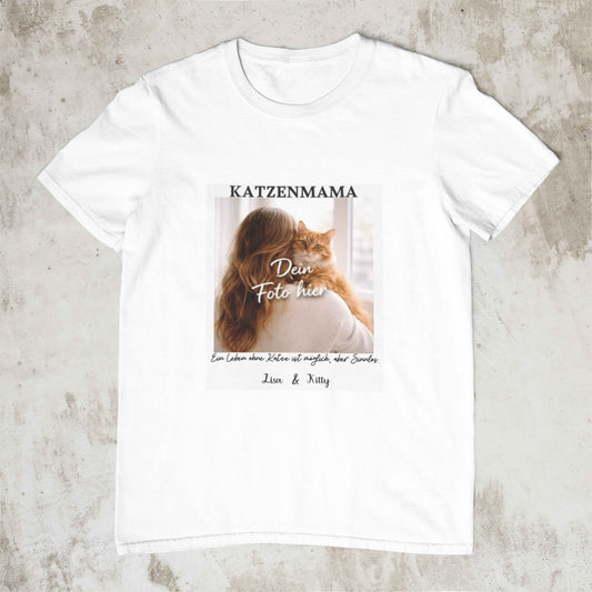 Personalisierbares Katzenmama Shirt Unisex