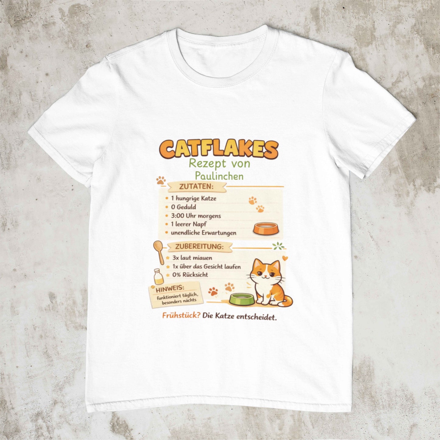 Katzenrezept Shirt Unisex